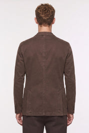Four Brothers- Blazer Monopetto Cotone Marrone