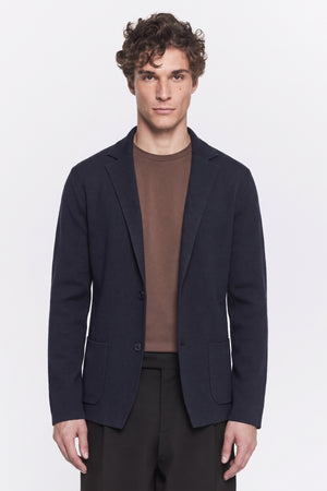 Four Brothers- Giacca Punto Milano Cotone Blu