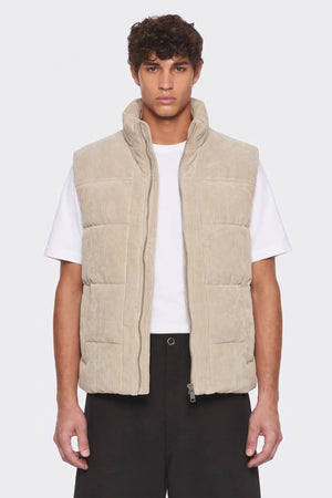 Seinse- Gilet Imbottito Velluto Beige