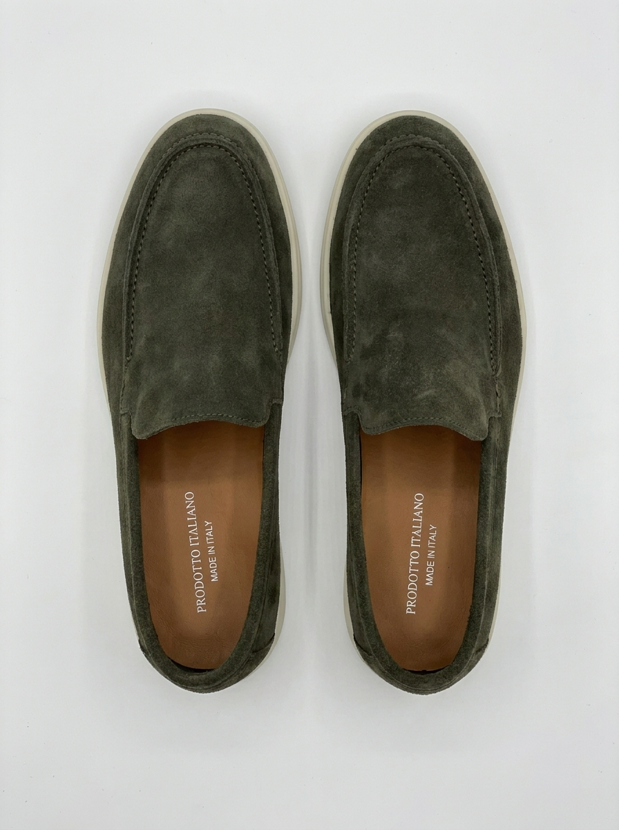 Four Brothers- Mocassino Vera Pelle Verde