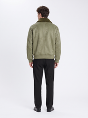 ONSPencer suede verde - modello frontale