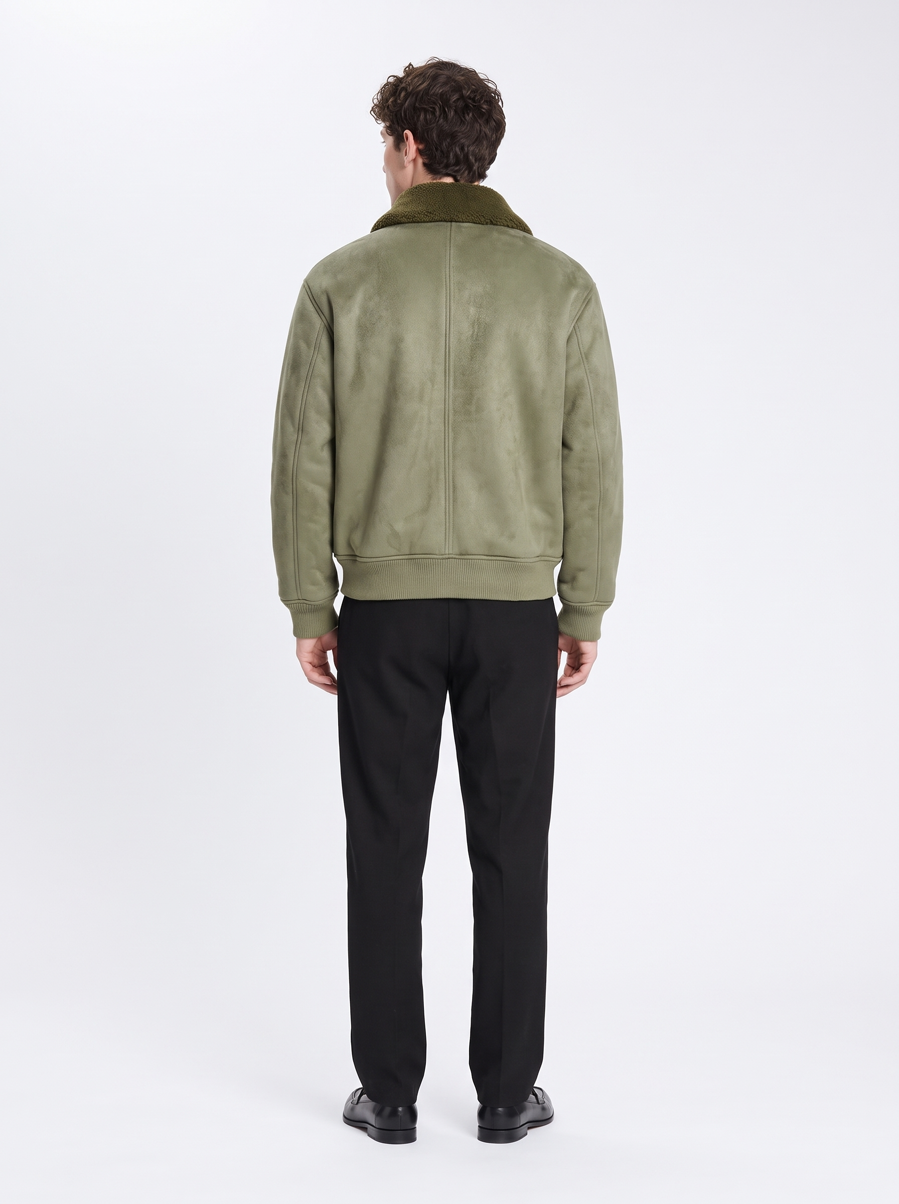 ONSPencer suede verde - modello frontale