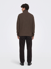 ONSStay cardigan marrone - modello frontale