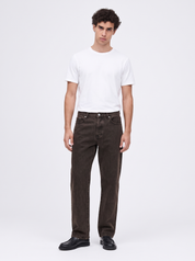 ONSEdge Straight Jeans brown stone - modello di spalle full body