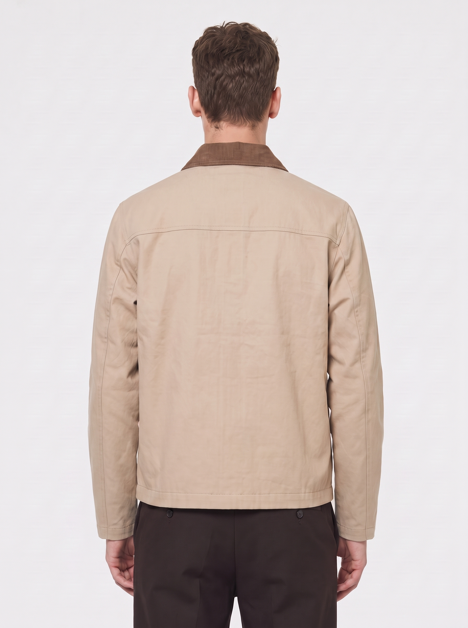 Jack & Jones - Giacca con Collo in Velluto Beige