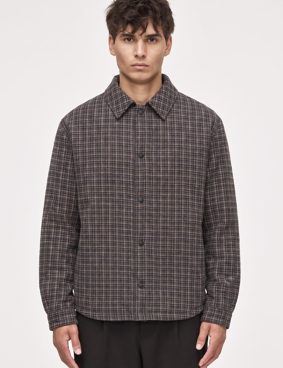 ONLY & SONS- Giacca Imbottita Trapuntata Quadri Grigio