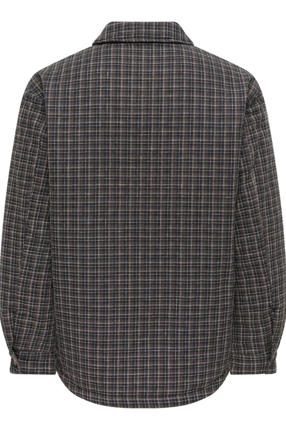 ONLY & SONS- Giacca Imbottita Trapuntata Quadri Grigio