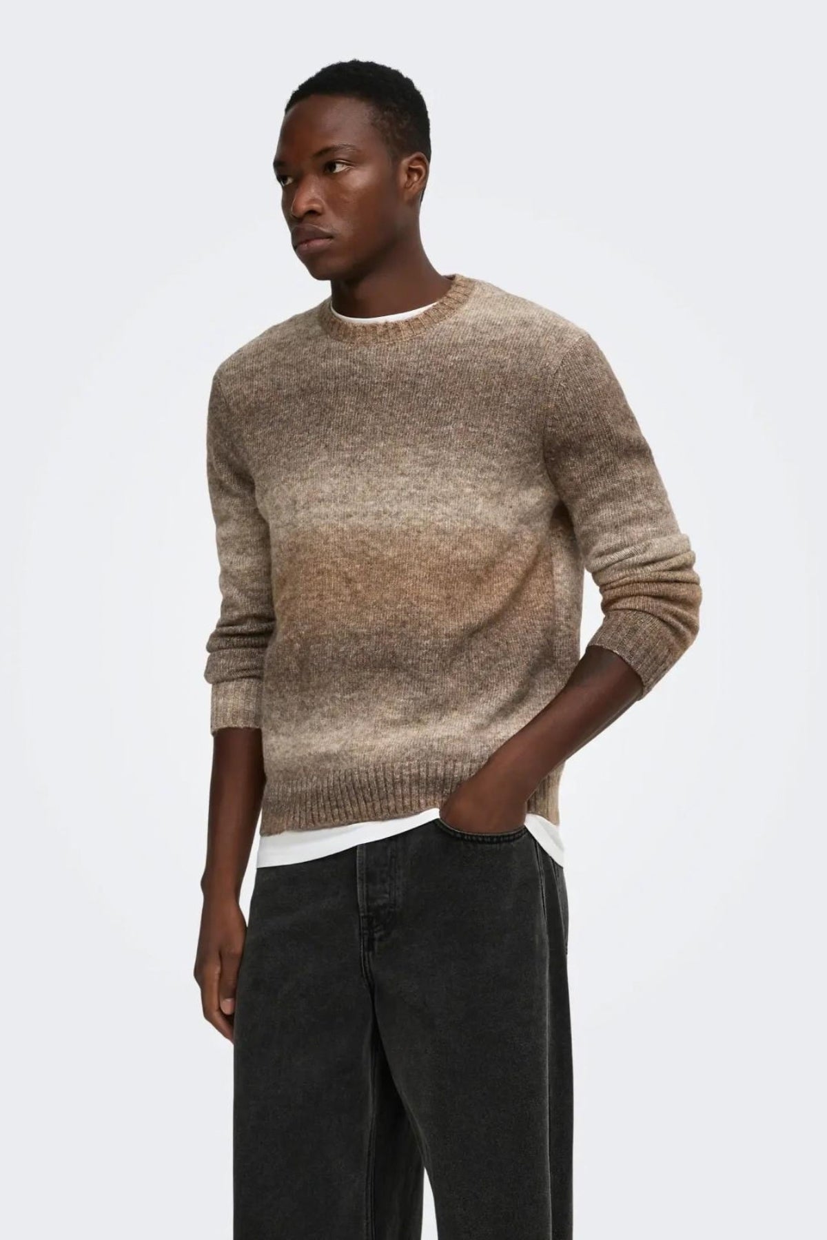ONLY & SONS- Maglione a Fantasia Marrone