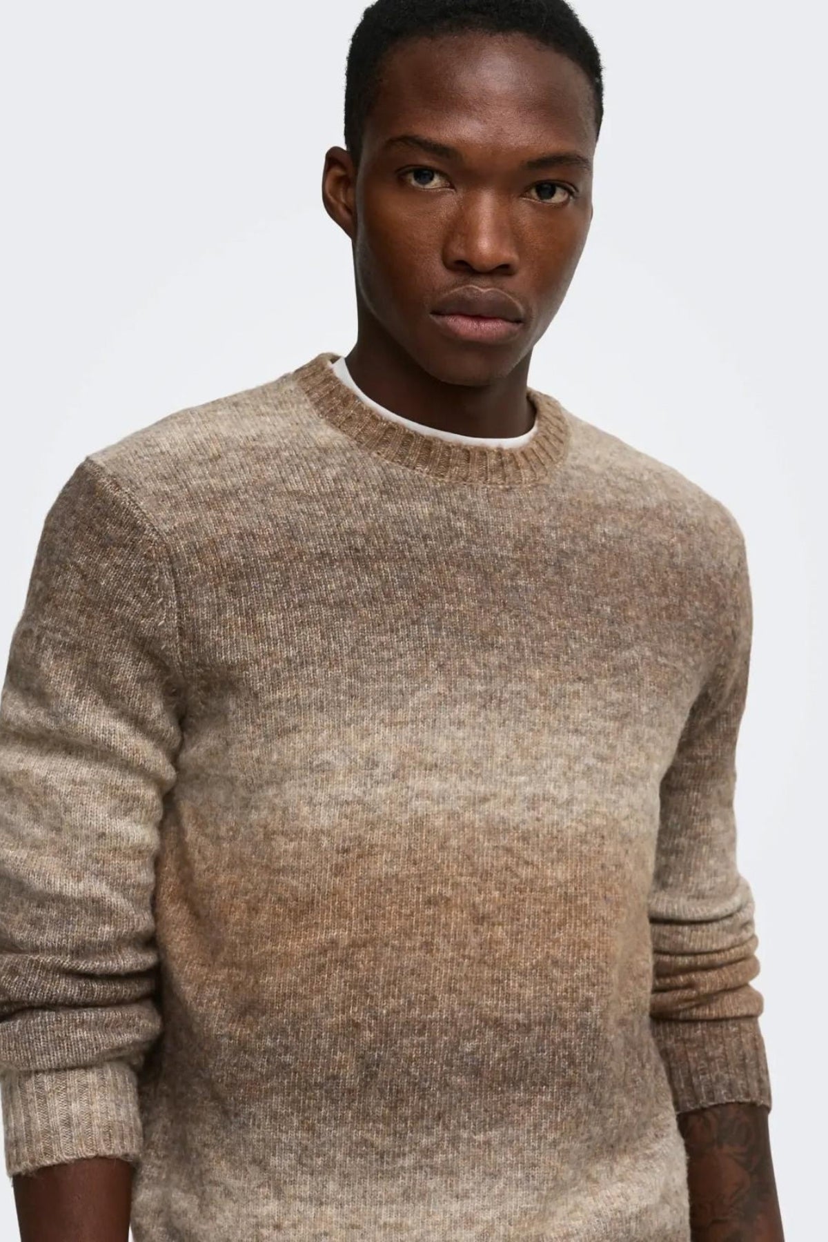 ONLY & SONS- Maglione a Fantasia Marrone