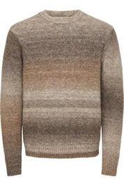 ONLY & SONS- Maglione a Fantasia Marrone