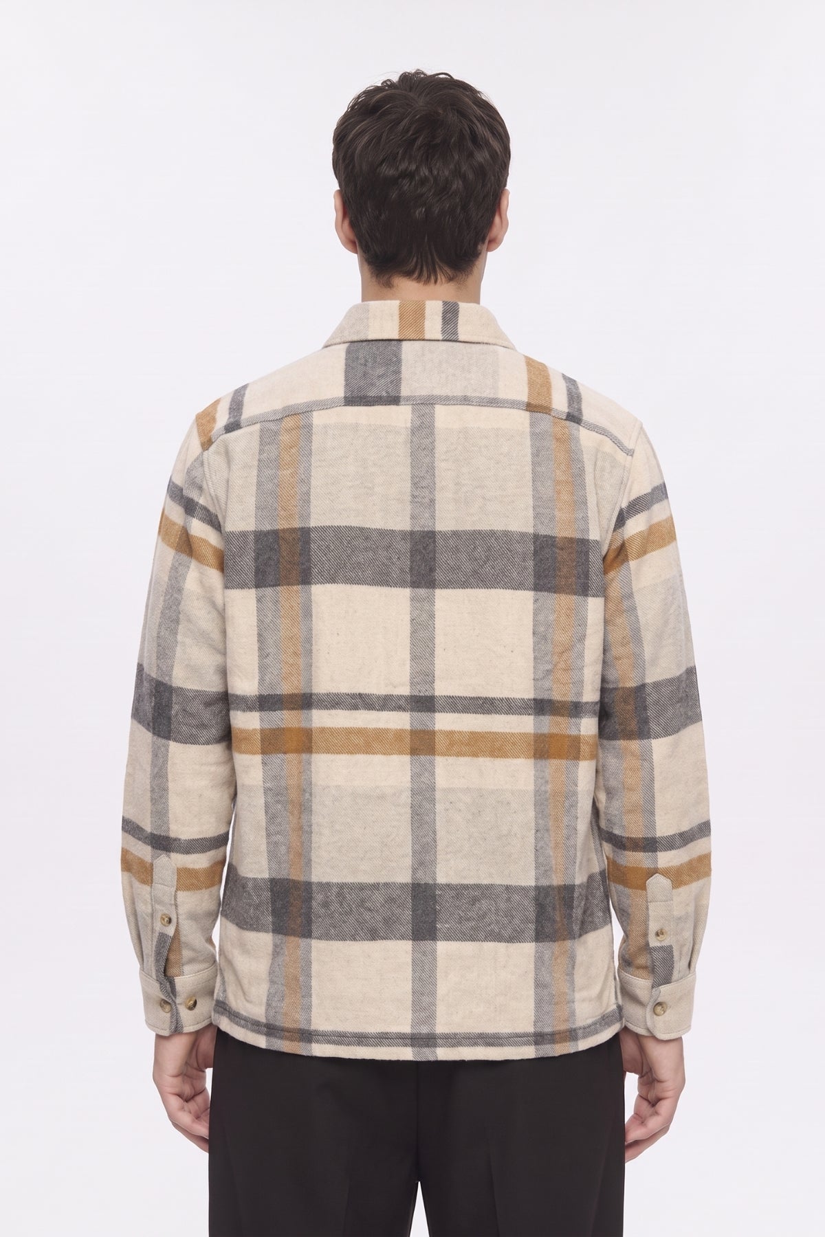 Seinse- Overshirt Flanella Quadri Beige