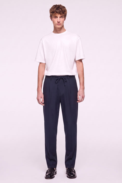 Four Brothers- Pantalone Jersey Punto Milano Blu
