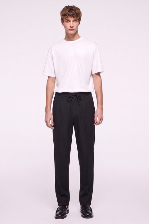 Four Brothers- Pantalone Jersey Punto Milano Nero