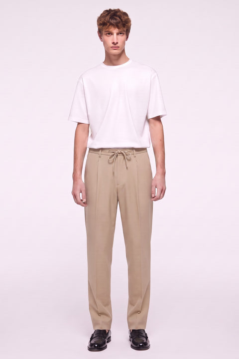 Four Brothers- Pantalone Jersey Punto Milano Panna