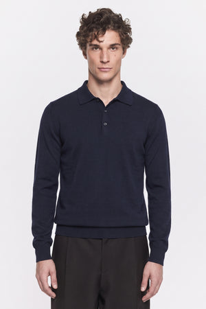 Four Brothers- Polo Lana Merino Blu