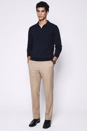 Four Brothers- Polo Lana Merino Blu