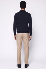 Four Brothers- Polo Lana Merino Blu