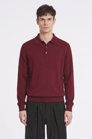 Four Brothers- Polo Lana Merino Bordeaux