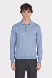 Four Brothers- Polo Lana Merino Celeste