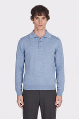 Four Brothers- Polo Lana Merino Celeste