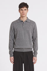Four Brothers- Polo Lana Merino Grigio Mélange