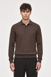 Four Brothers- Polo Lana Merino Marrone
