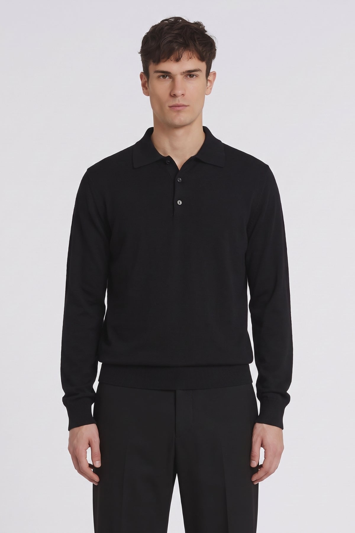 Four Brothers- Polo Lana Merino Nero