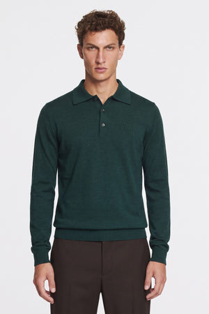 Four Brothers- Polo Lana Merino Verde Bottiglia