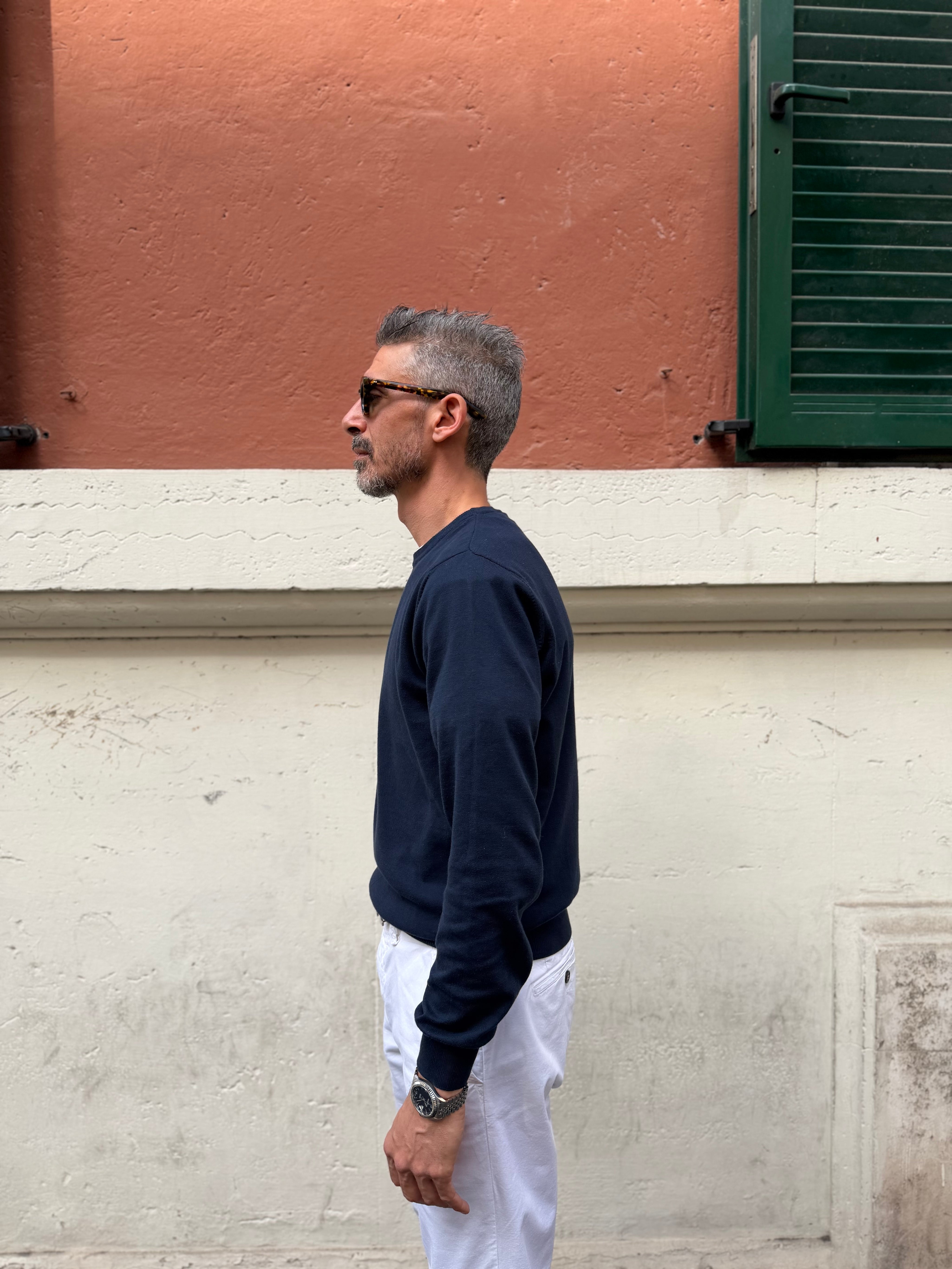 Four Brothers - Maglione Girocollo Blu Navy