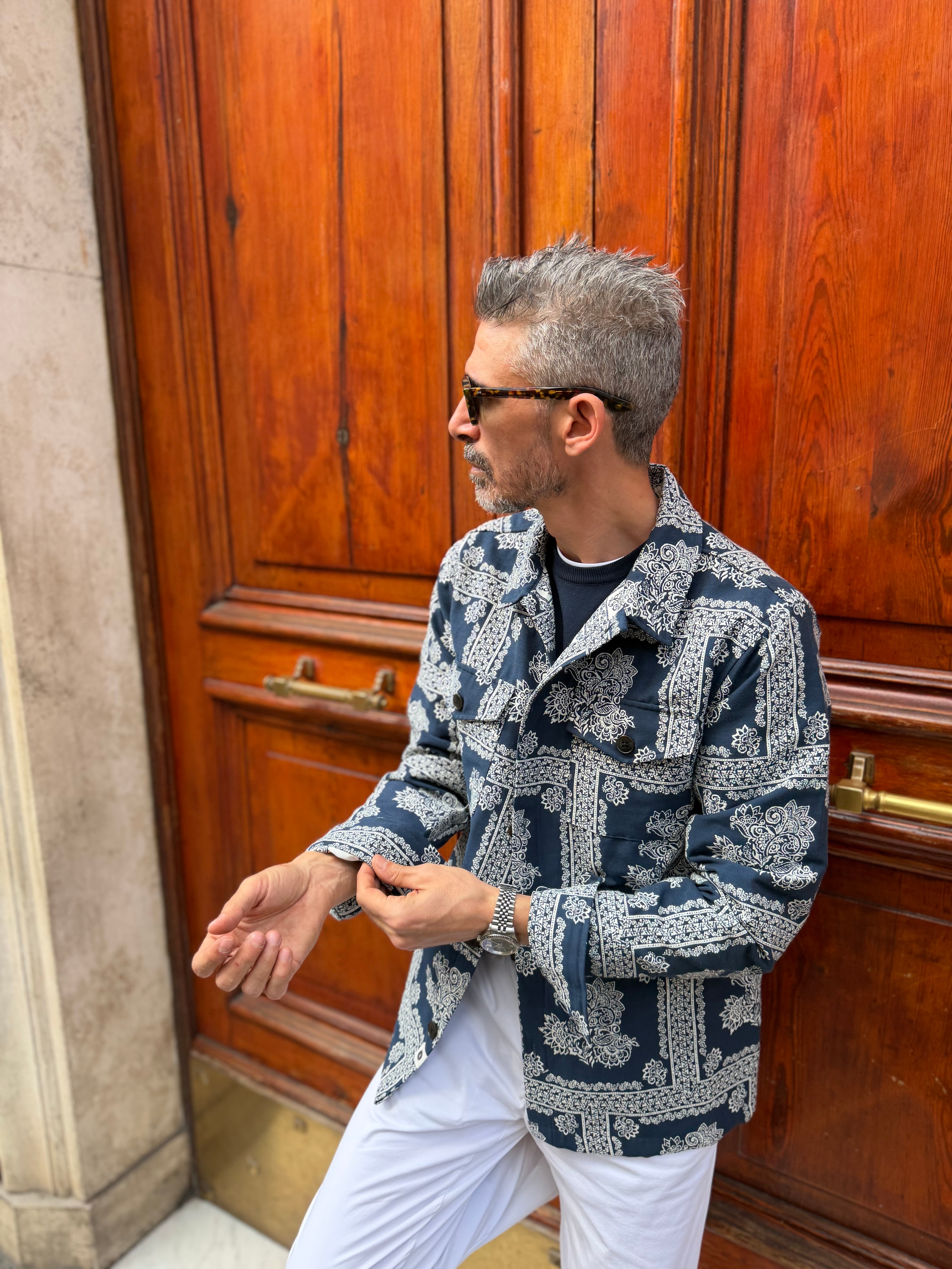 Anerkjendt - Giacca Paisley Blu