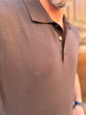Four Brothers - Polo in Filo di Cotone Caffè