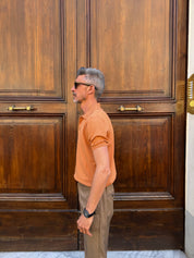 Four Brothers - Polo in Filo di Cotone Cognac