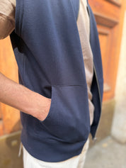 Four Brothers - Gilet in Cotone Blu
