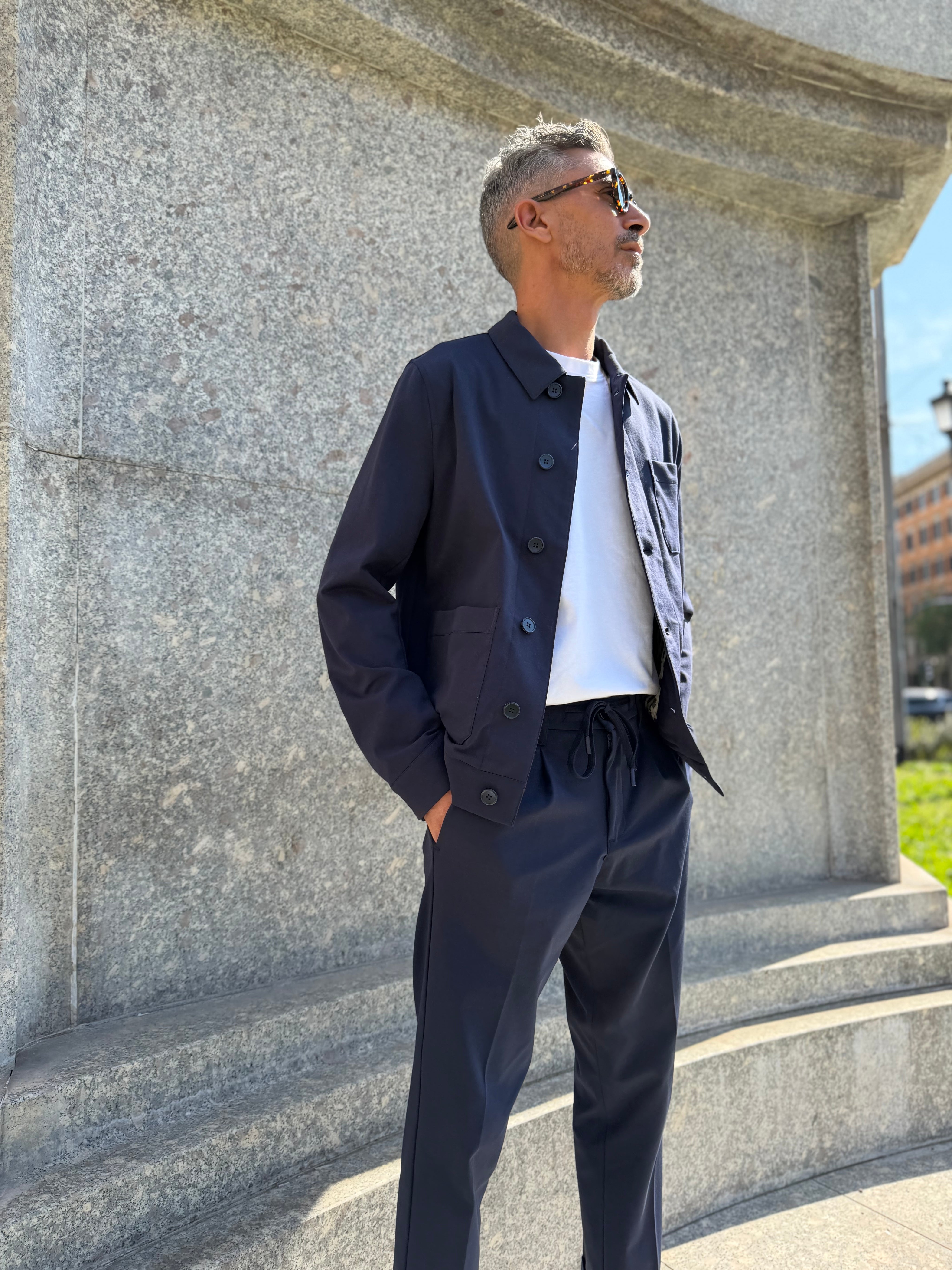 Seinse - Overshirt Jersey Blu