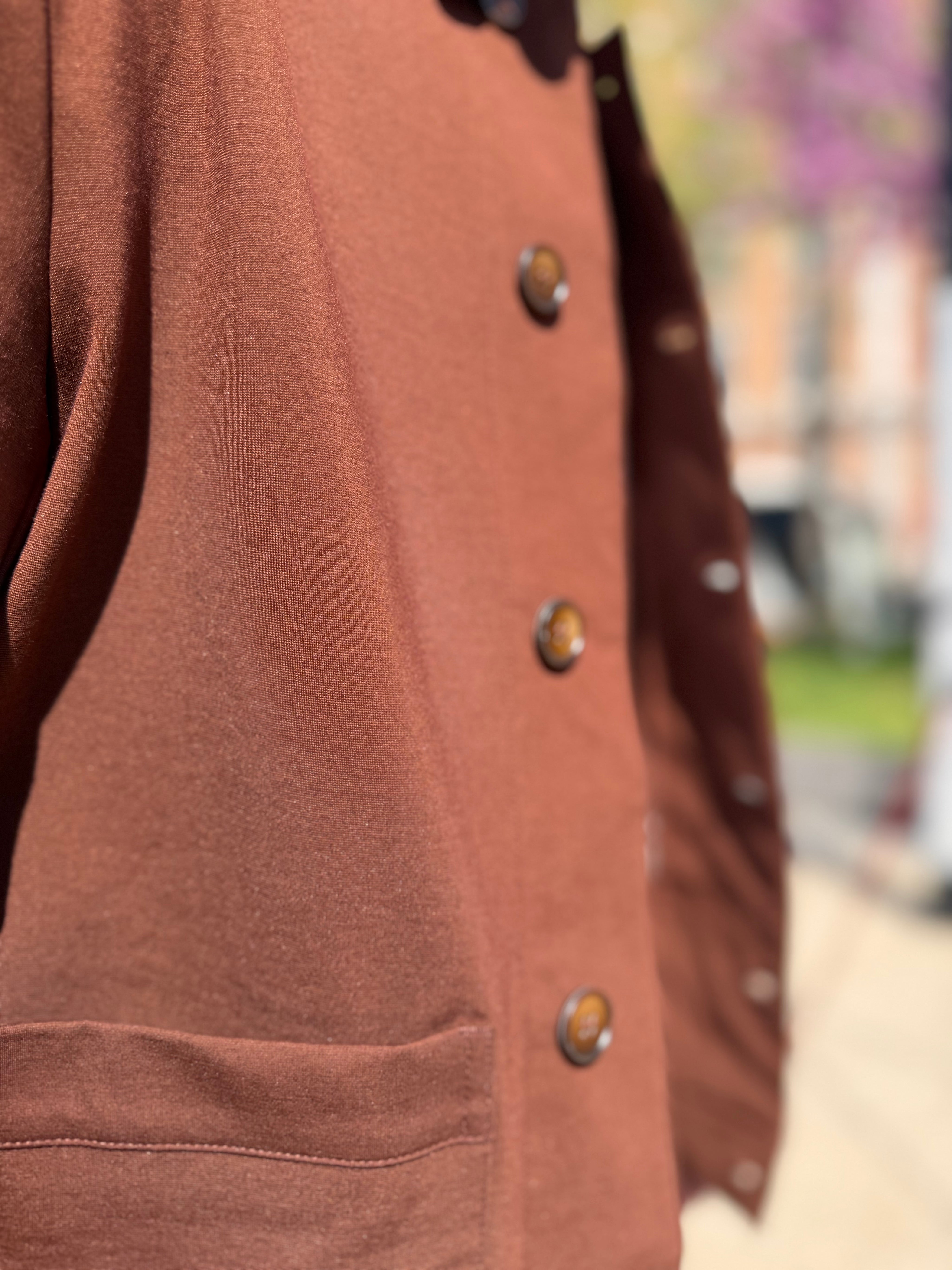 Seinse - Overshirt Jersey Marrone