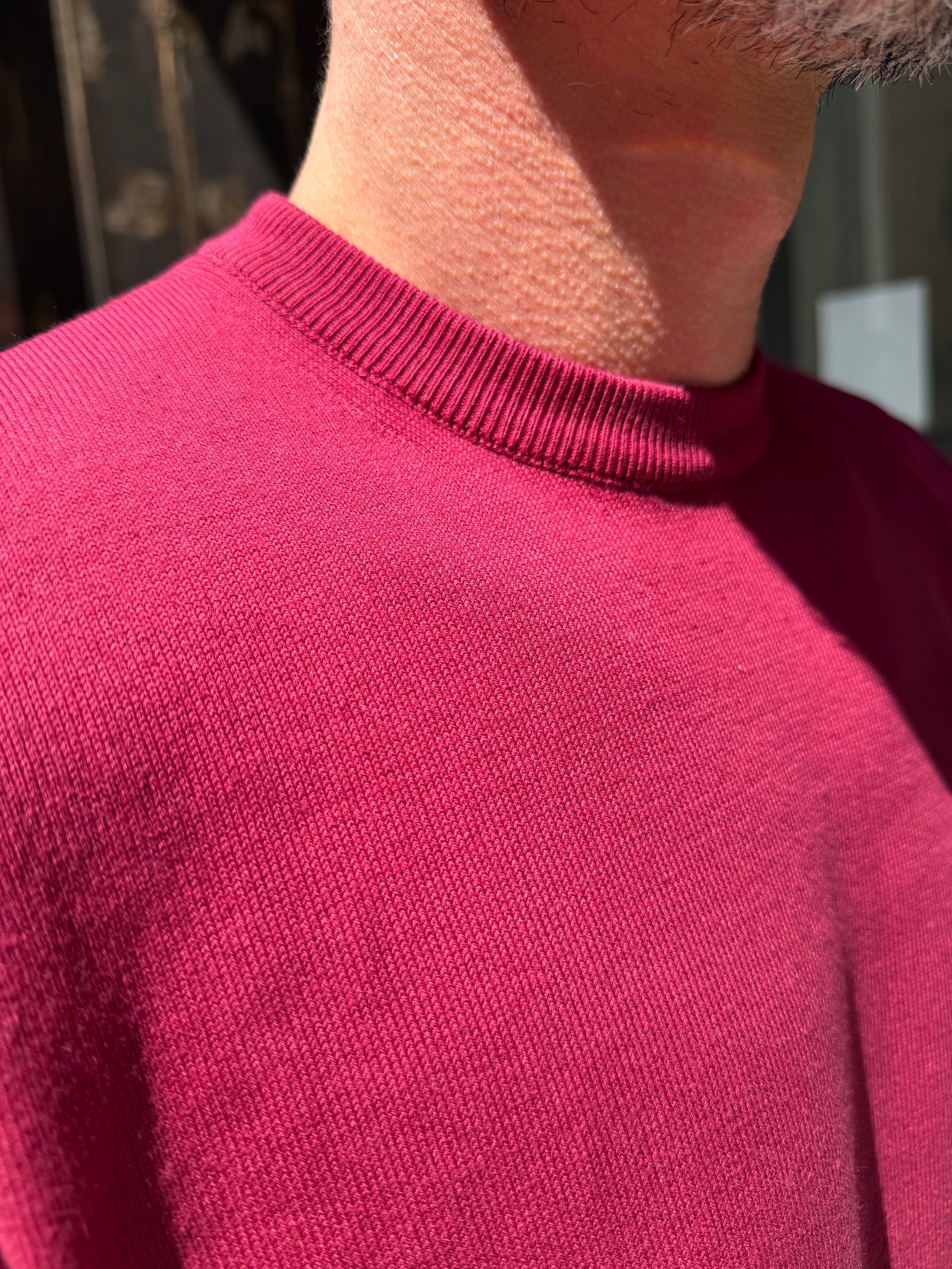 Four Brothers-T-Shirt in Filo di Cotone Ciliegia