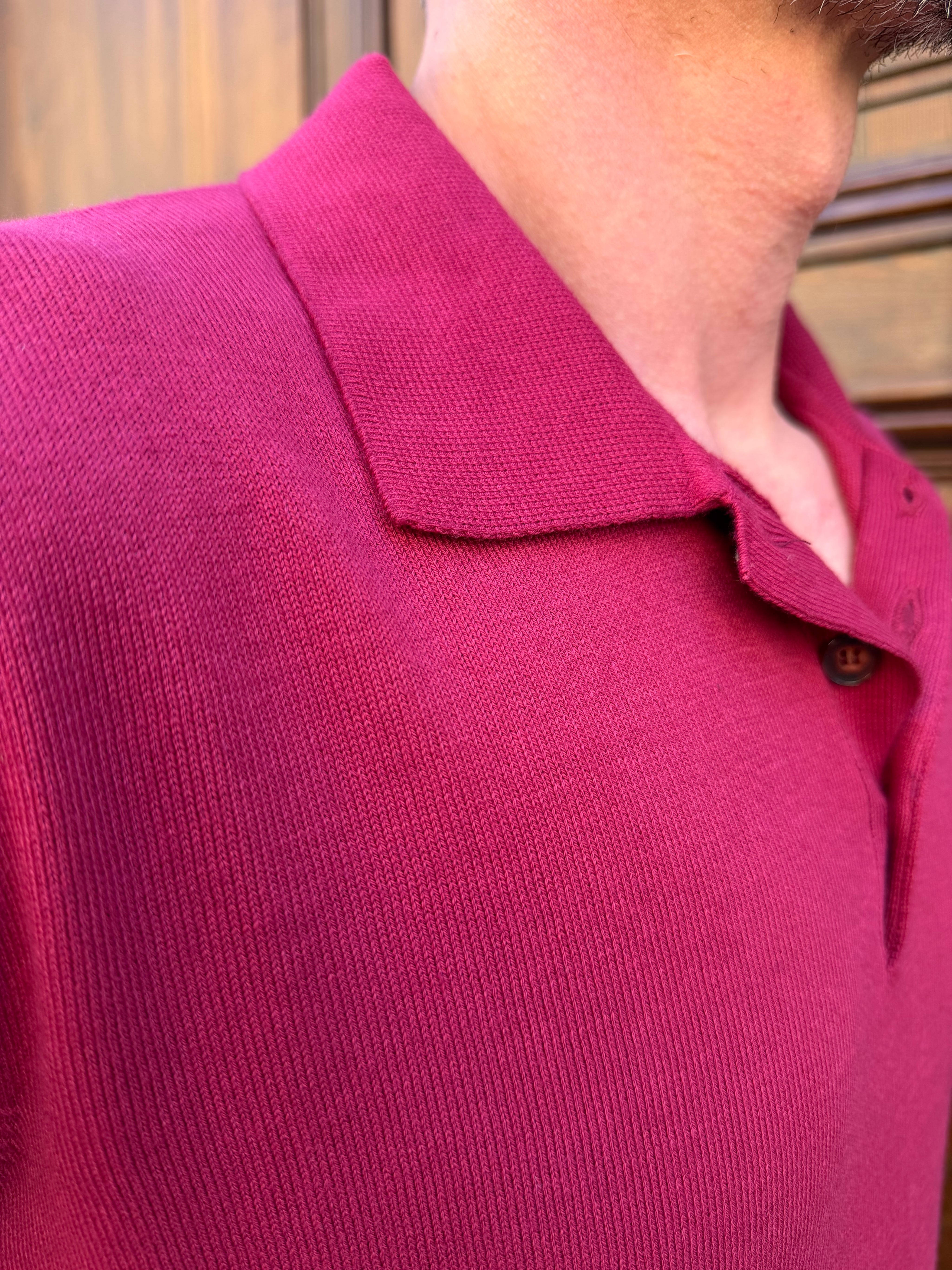 Four Brothers - Polo in Filo di Cotone Ciliegia
