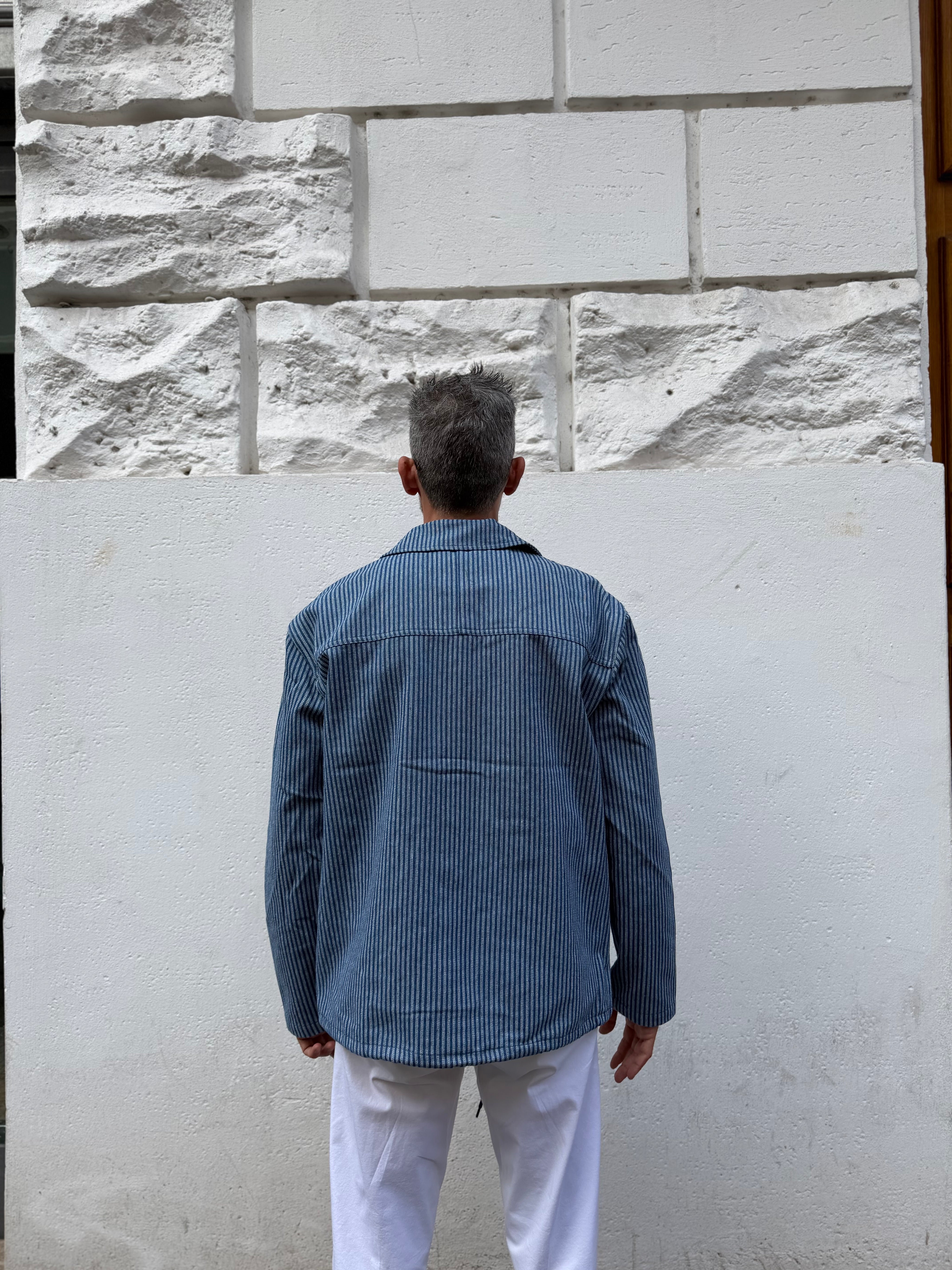 Anerkjendt - Overshirt Righe Blu