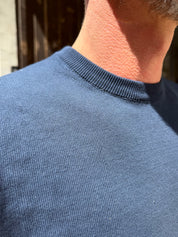 Four Brothers - T-Shirt in Filo di Cotone Navy