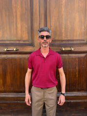Four Brothers - Polo in Filo di Cotone Ciliegia