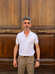 Four Brothers - Polo in Filo di Cotone Bianca