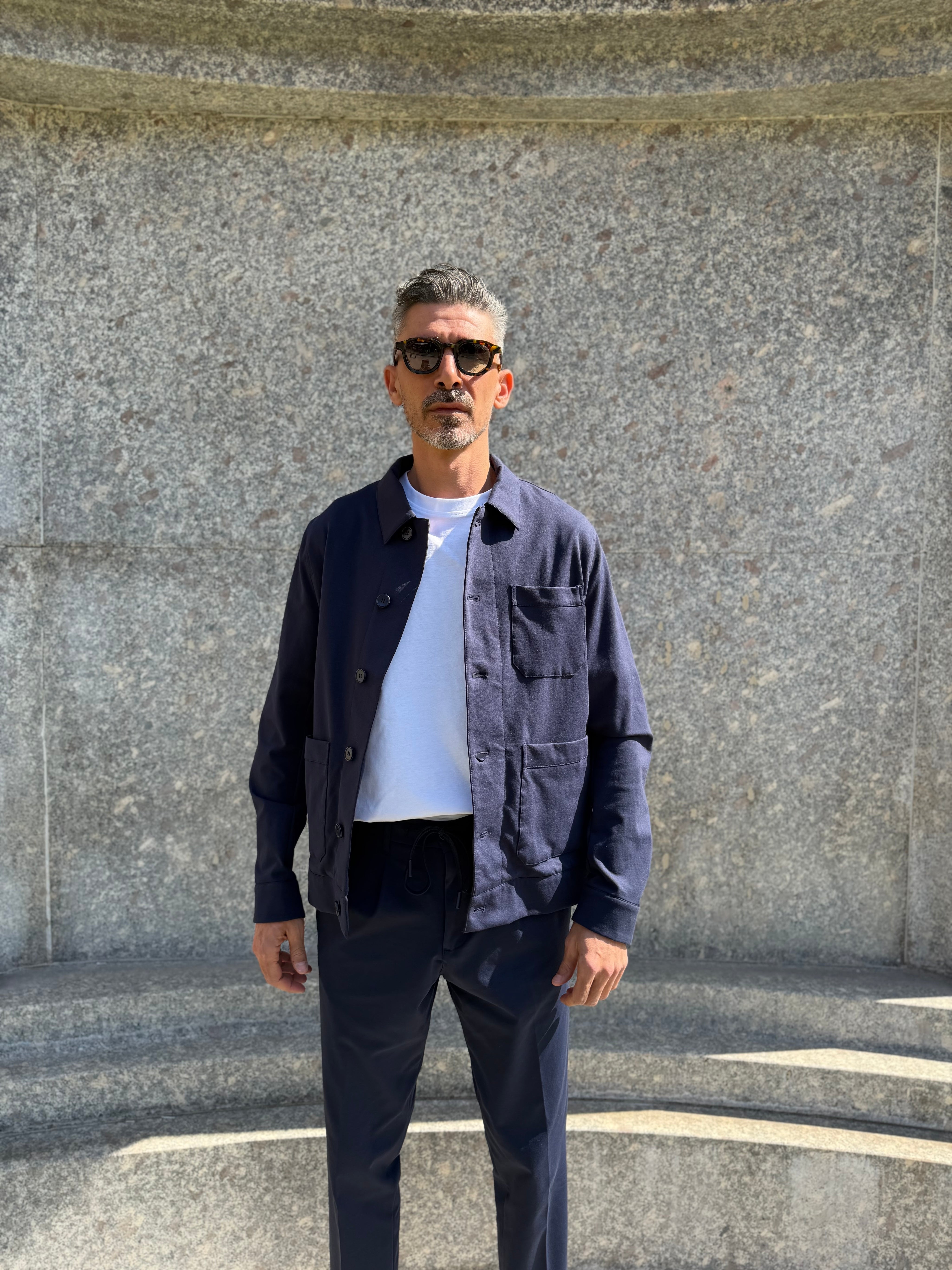 Seinse - Overshirt Jersey Blu