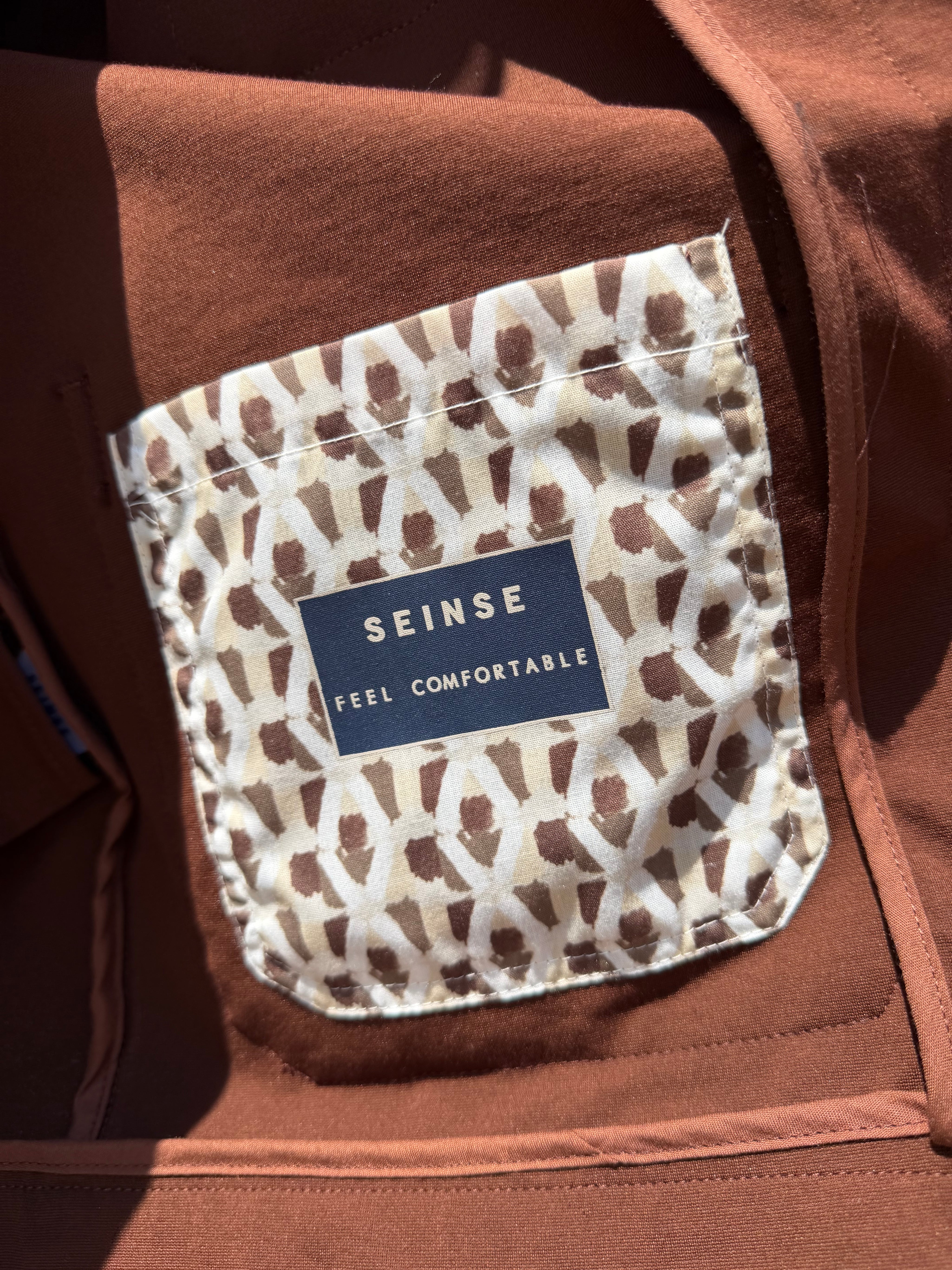 Seinse - Overshirt Jersey Marrone