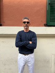 Four Brothers - Maglione Girocollo Blu Navy