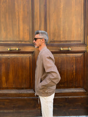 Jack & Jones - Bomber in Lino e Cotone Marrone