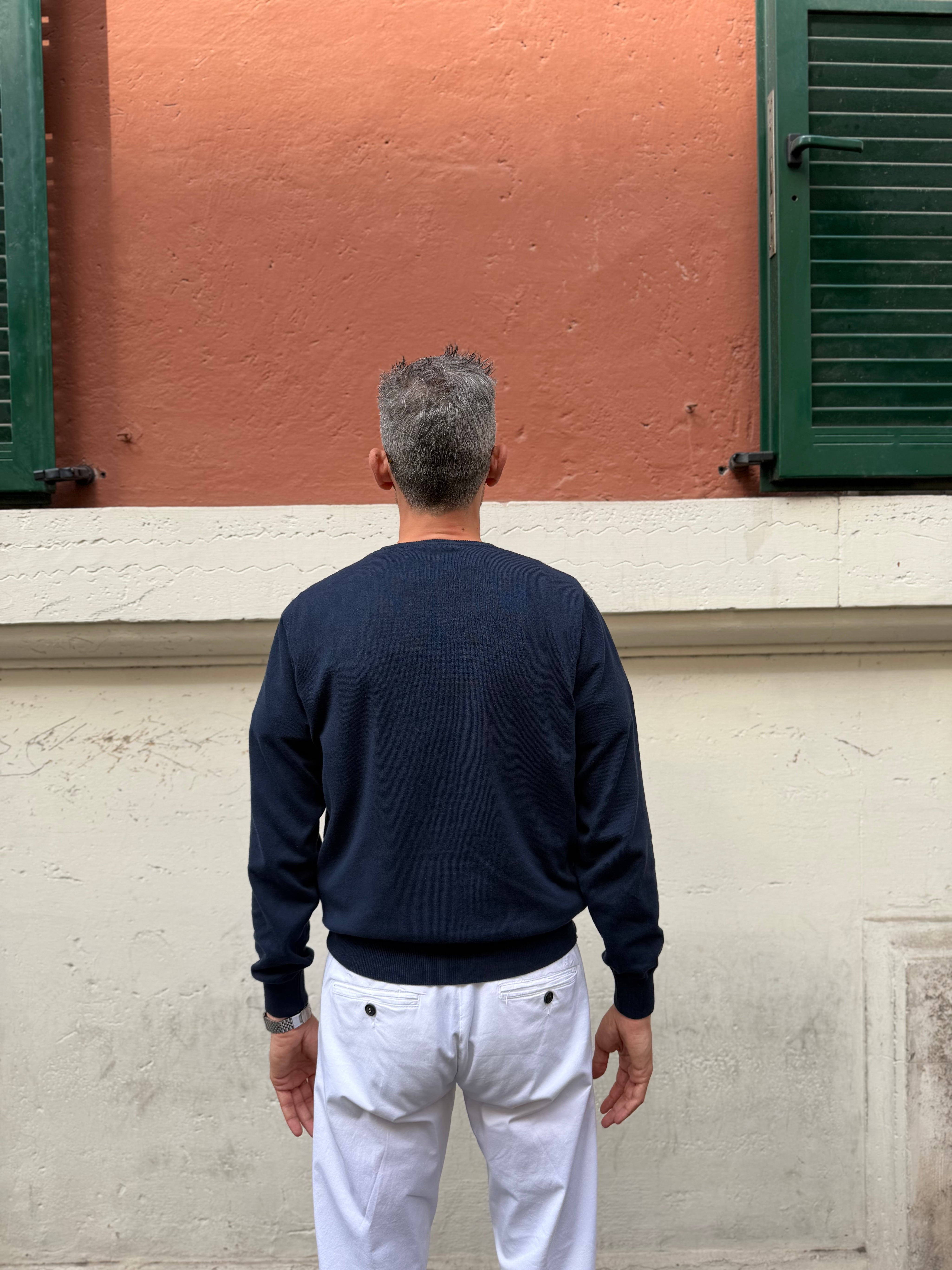 Four Brothers - Maglione Girocollo Blu Navy